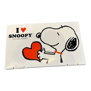 Snoopy White and Red Holder mask, card, items, etc I love Snoopy logo